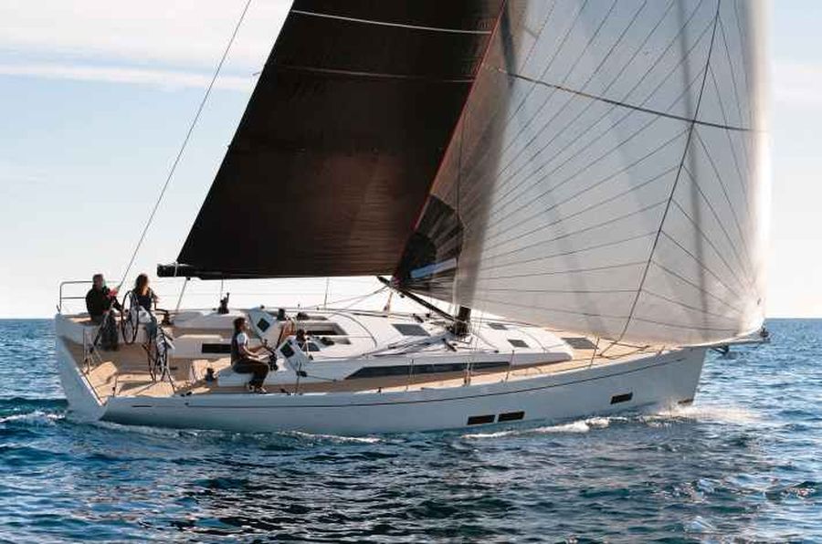 Grand Soleil 44 under full sail with guests on deck